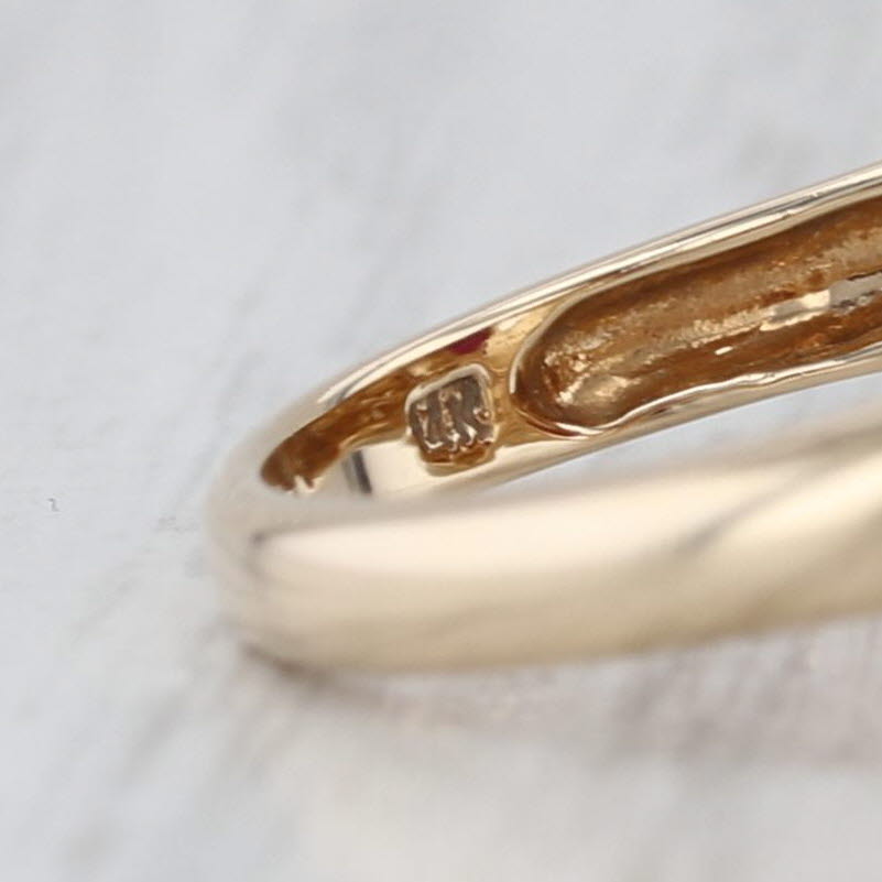 1.31ctw Ruby Diamond Infinity Knot Ring 14k Yellow Gold Size 7