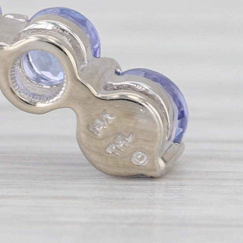 0.93ctw Tanzanite Diamond Journey Pendant 14k White Gold