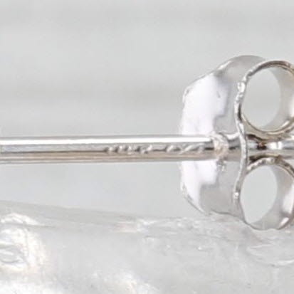 0.15ctw Diamond Stud Earrings 14k White Gold Round Solitaire Studs