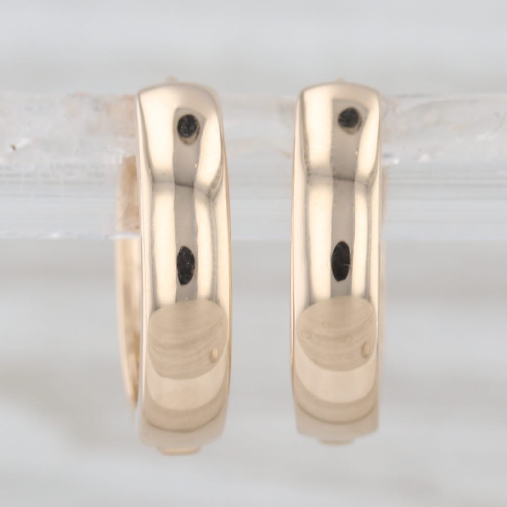 0.24ctw Diamond Hoop Earrings 14k Yellow Gold Hinged Round Hoops