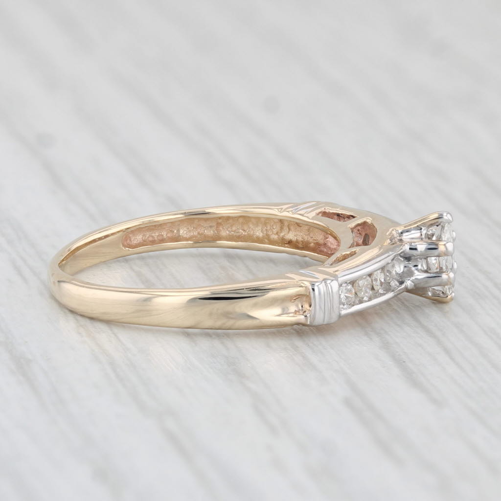 Light Gray 0.30 Marquise Diamond Engagement Ring 10k Yellow Gold Size 7.25