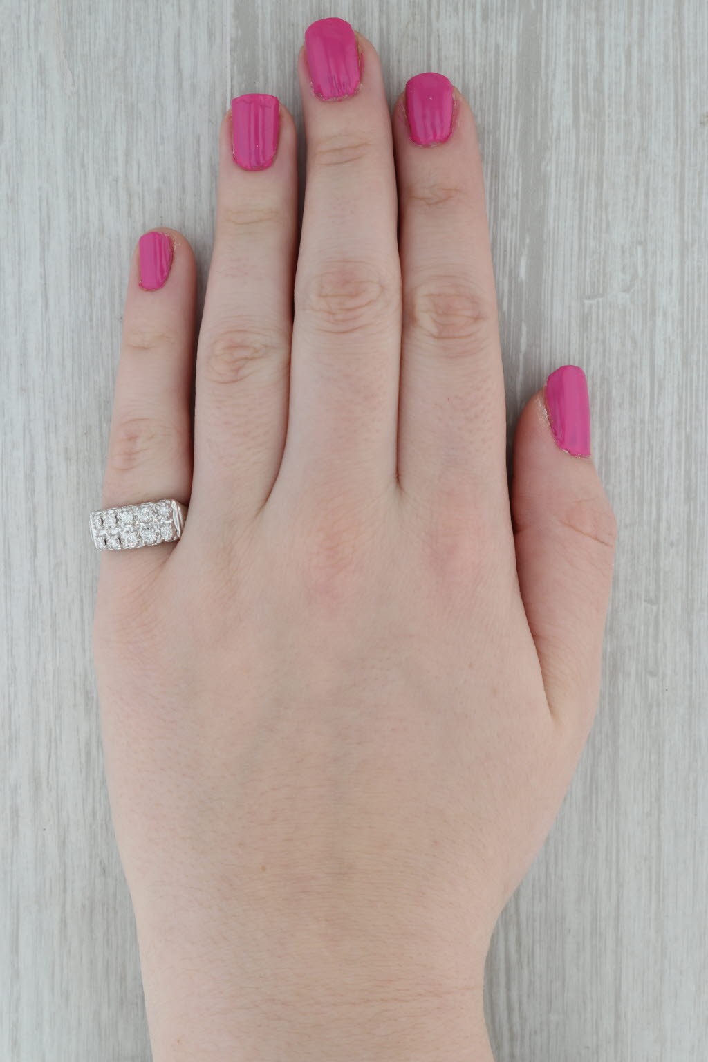 Dark Gray Vintage 0.45ctw Diamond Ring 14k White Gold Size 6.25 Anniversary