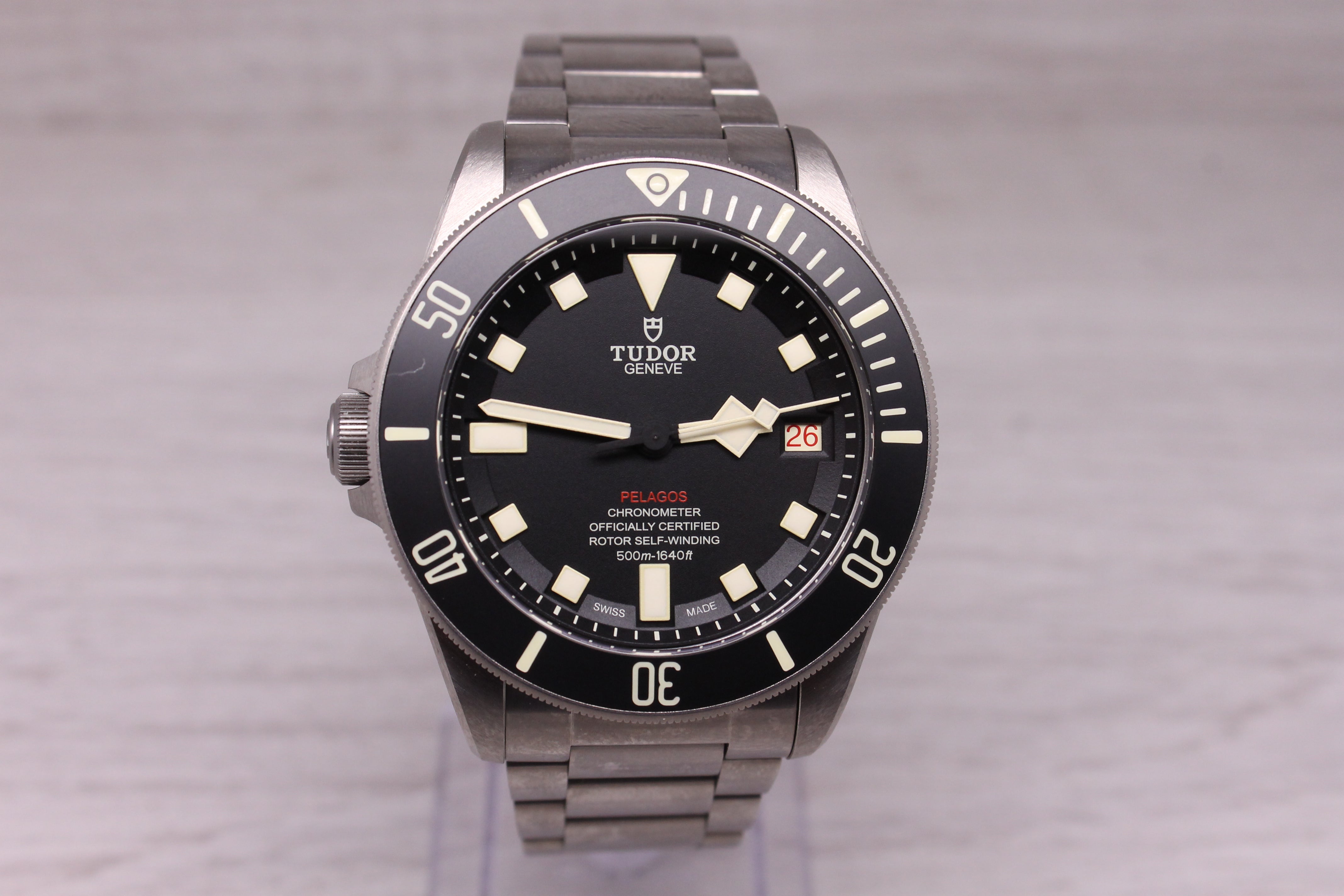 Tudor LHD Lefty Titanium Pelagos 42mm Automatic Mens Divers Watch w Box 25610TN