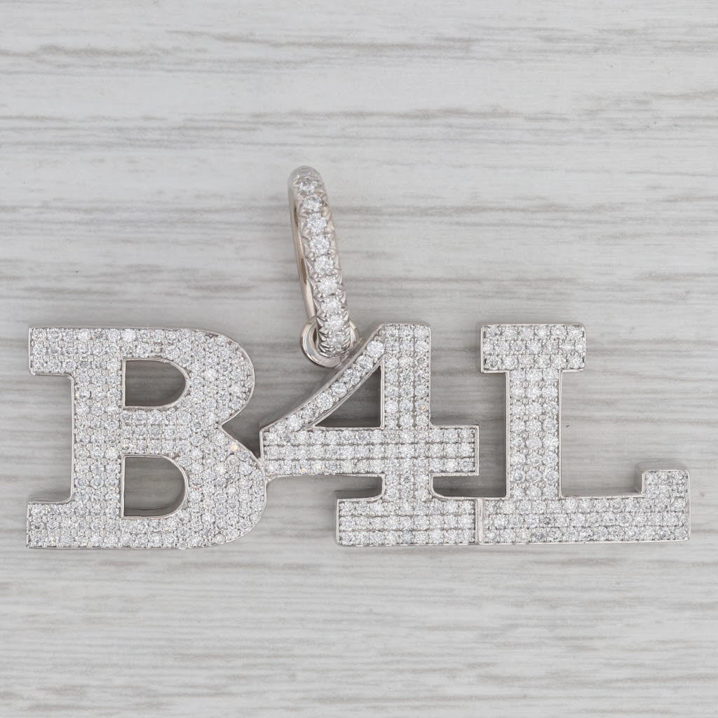 Gray 2.35ctw Diamond B4L Pendant 10k White Gold Statement