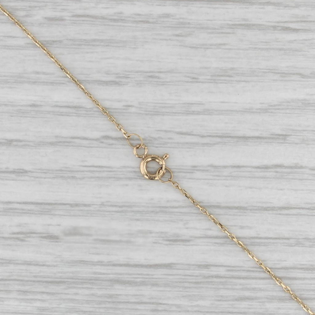 Interlocking Hearts Necklace 18k Yellow Gold 17.5" Cable Chain