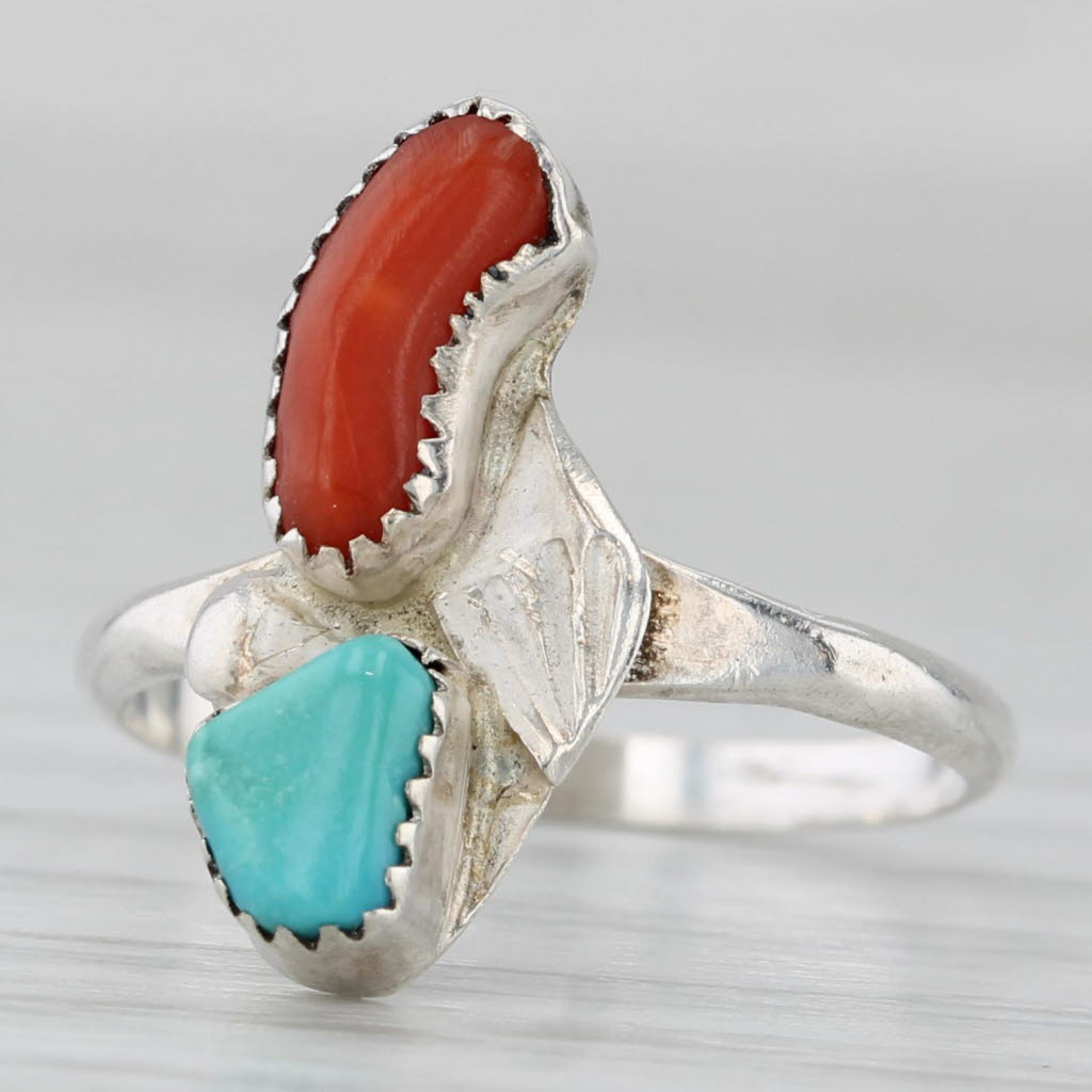 Vintage Native American Turquoise Ring Sterling Silver Size 5
