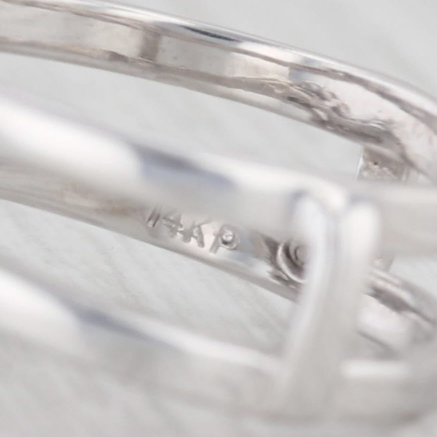 Light Gray 0.65ctw Diamond Jacket Wrap Ring 14k White Gold Size 6.25