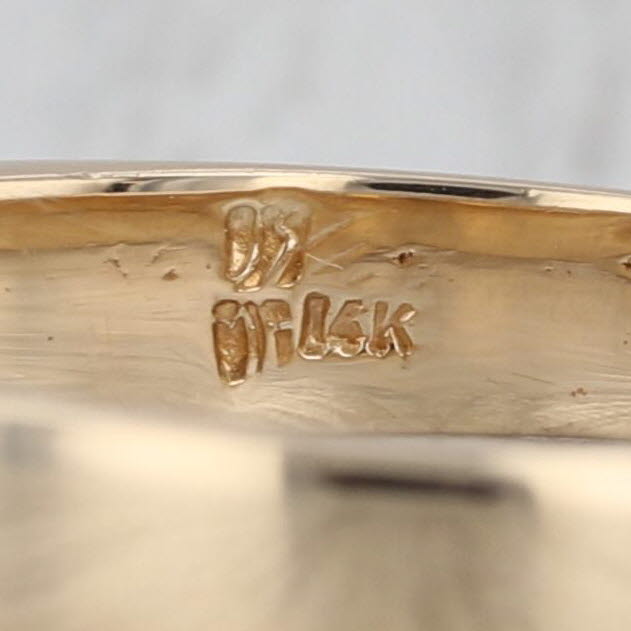 0.29ctw Emerald Diamond Ring 14k Yellow Gold Size 8.5 Engagement Stackable