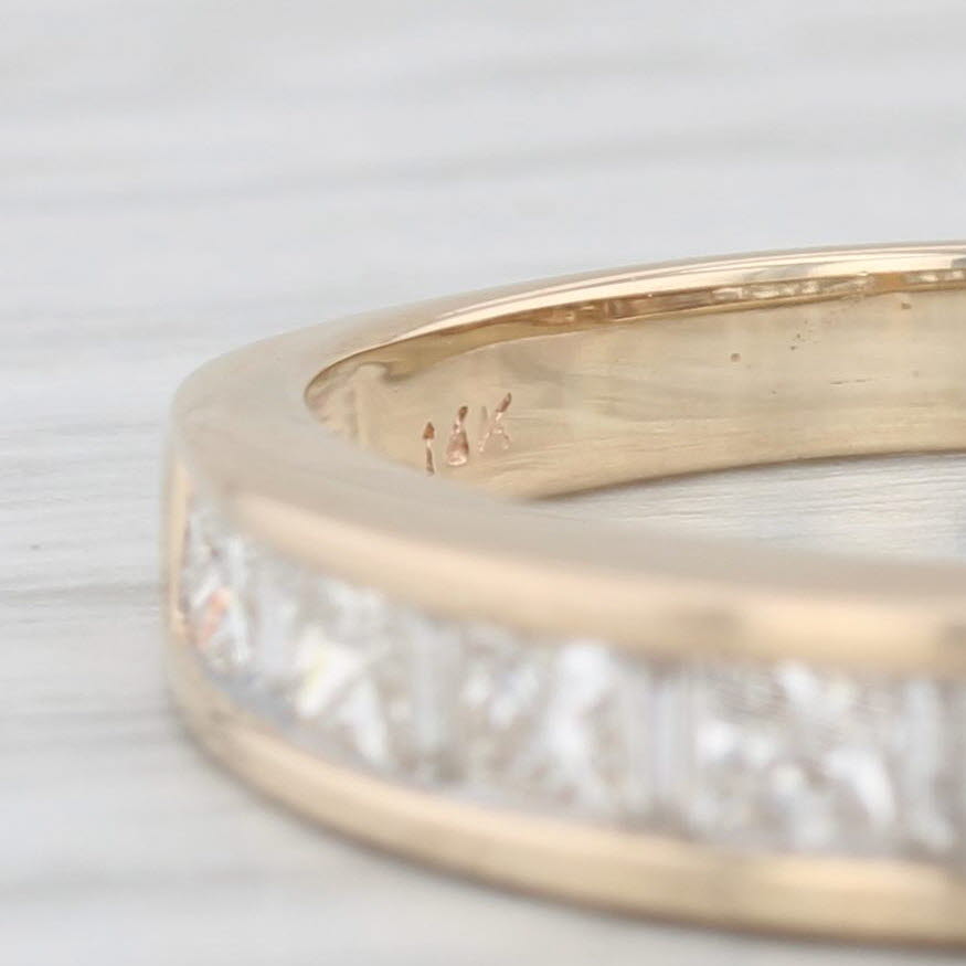 Light Gray 1.05ctw Channel Set Diamond Wedding Band 14k Yellow Gold Size 8.75 Stackable
