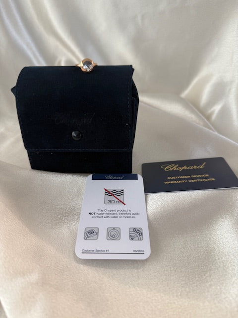 Gray Chopard Happy Curves Diamond Ring 18k Rose Gold 829562-5009 Size 6.5 53