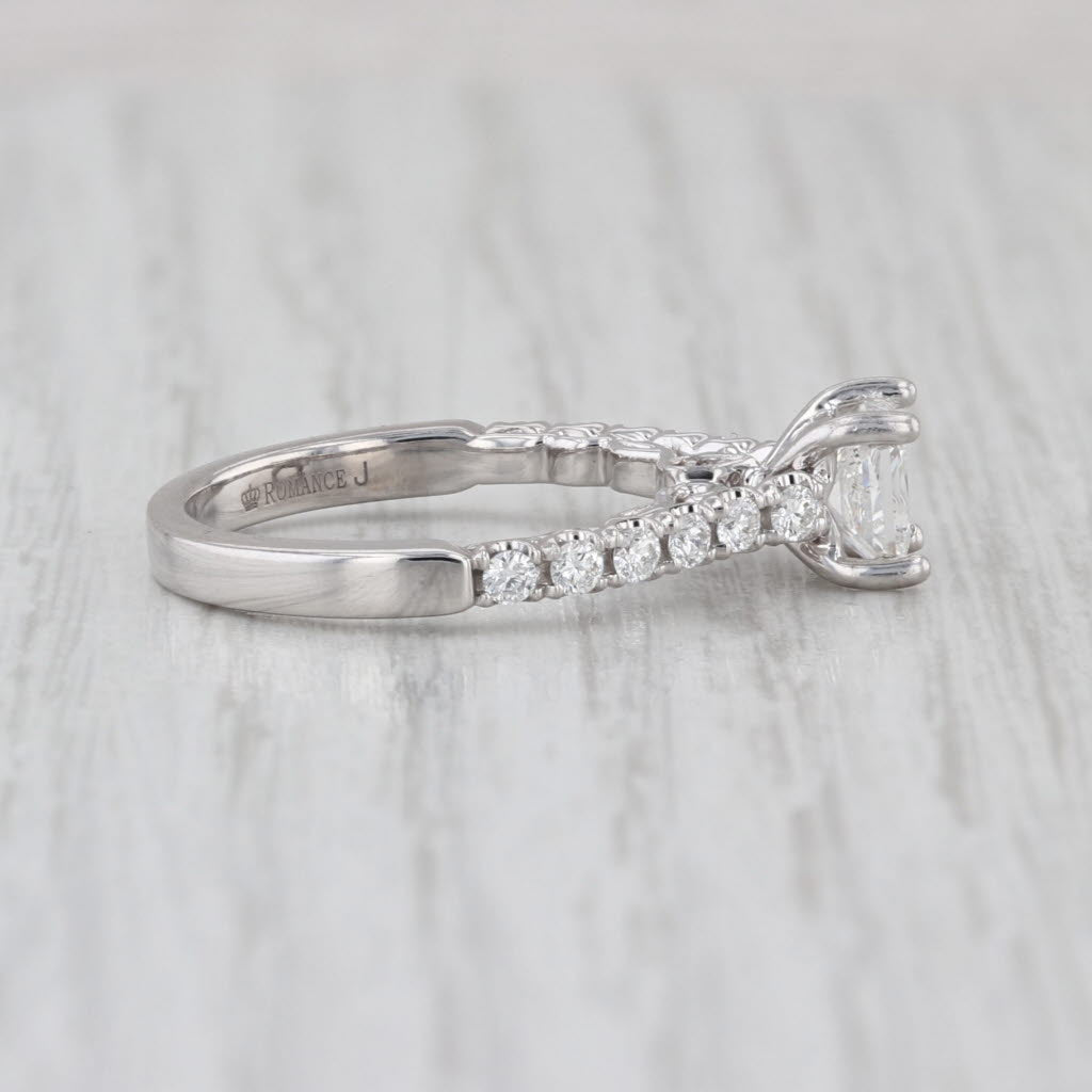 IGI 1.29ctw Princess Diamond Engagement Ring 14k White Gold Size 6