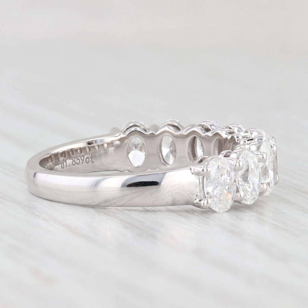 Light Gray New 1.86tw Diamond Wedding Band 14k White Gold Stackable Anniversary Ring 6.5