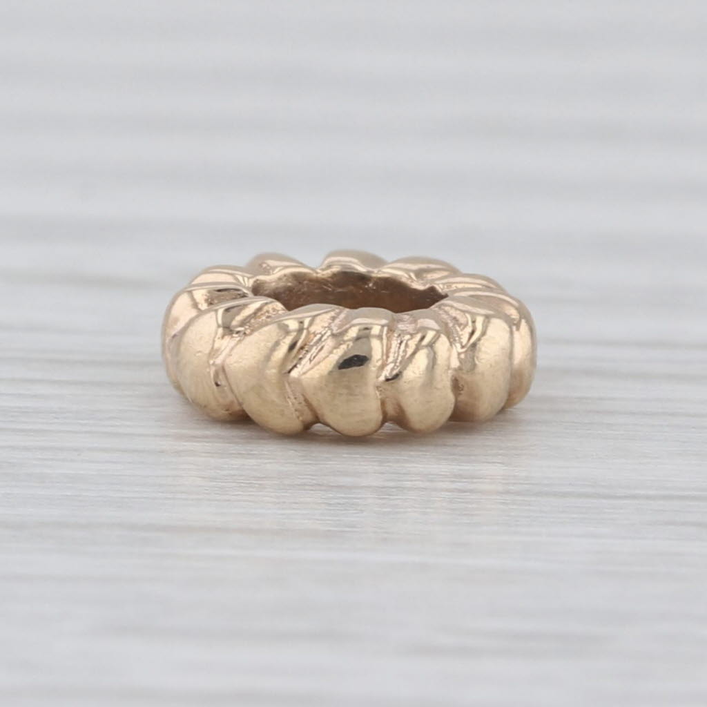Authentic Pandora Small Hearts Spacer Bead Charm 14k Yellow Gold 750203