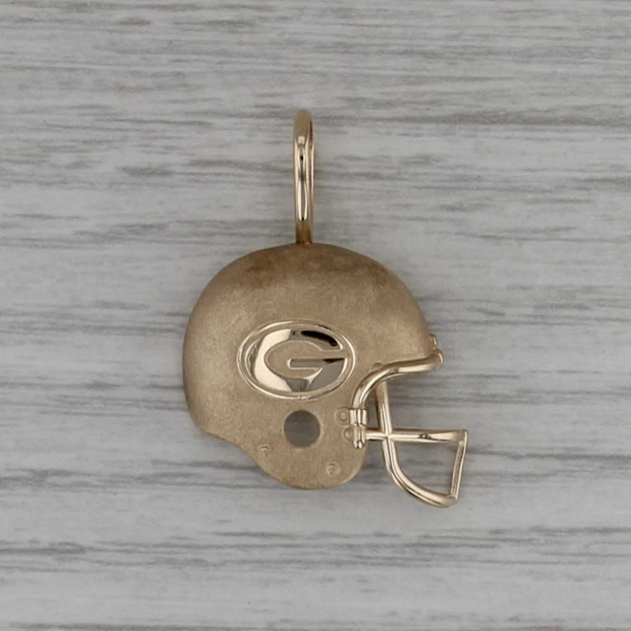 Greenbay Packers Helmet Pendant 14k Yellow Gold NFL Football Souvenir