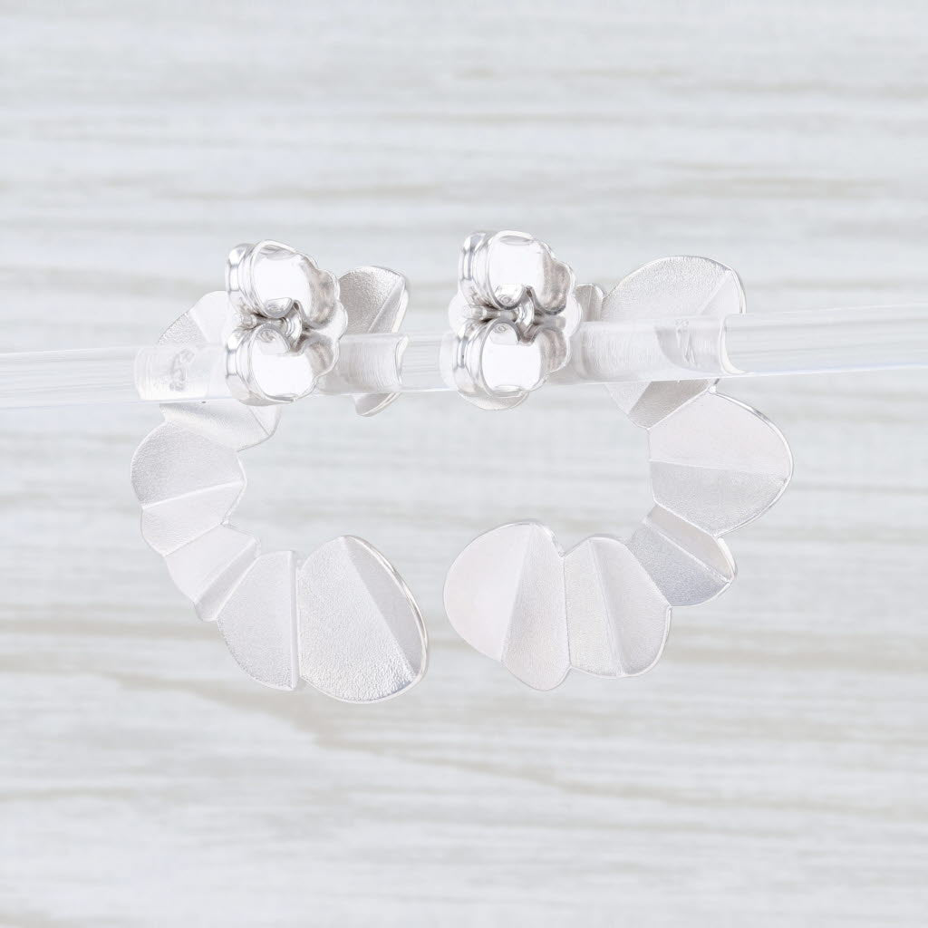 New Bastian Inverun Floral Earrings Sterling Silver 12764 Pierced Drop