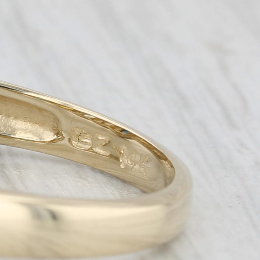 Light Gray 0.80ctwMultistone Ring 14k Gold Stackable Emerald Citrine Topaz Quartz Sapphire