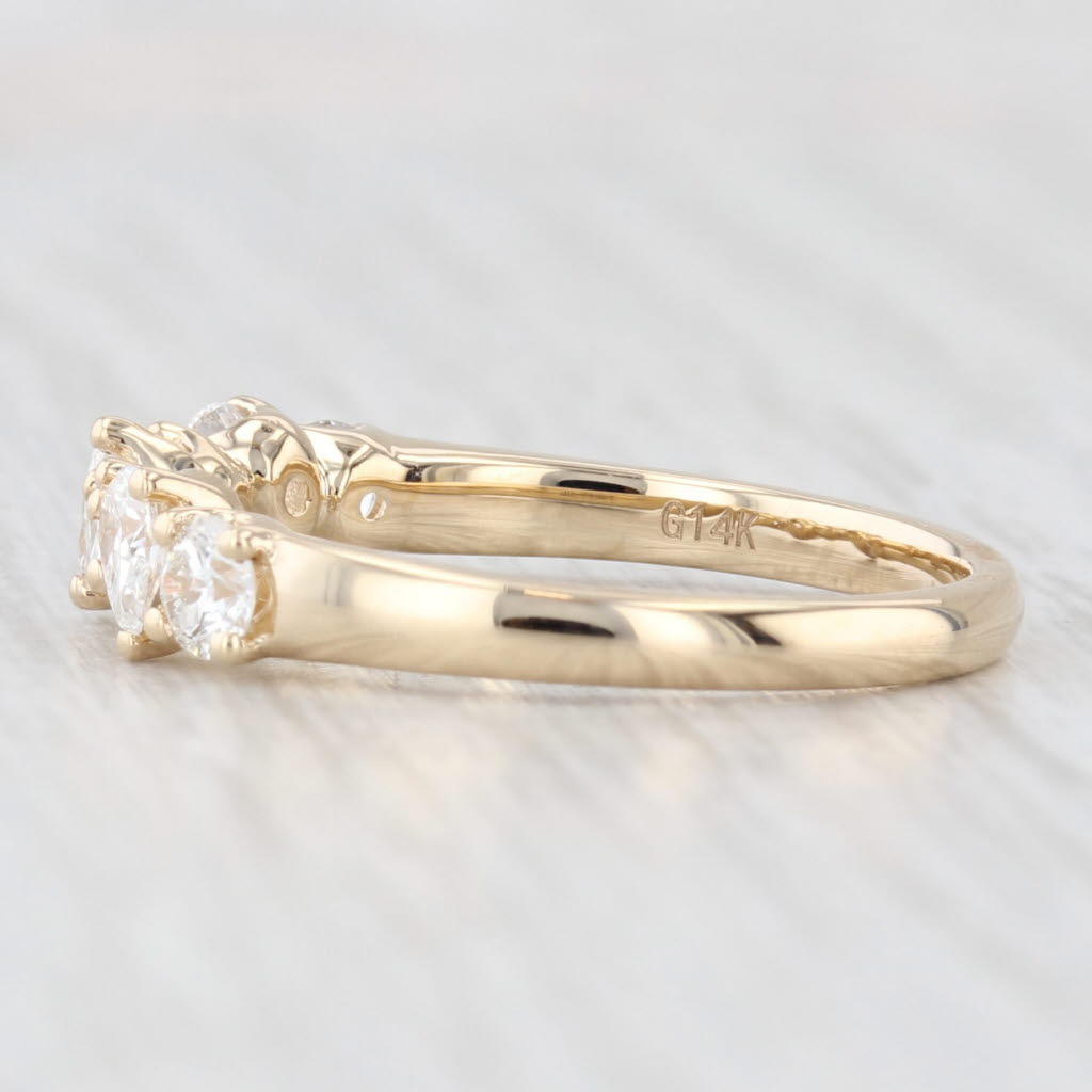 Light Gray New 0.71ctw Diamond Wedding Band 14k Yellow Gold Stackable Anniversary Ring 6.5