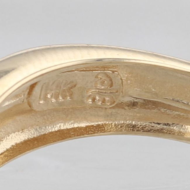 Light Gray 0.25ctw Woven Diamond Ring 14k Gold Size 8 Stackable Band