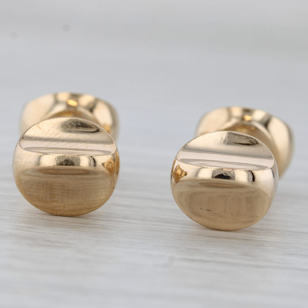 Gray Vintage Van Cleef Arples French Cuff Links 18k Yellow Gold Vintage Serialized