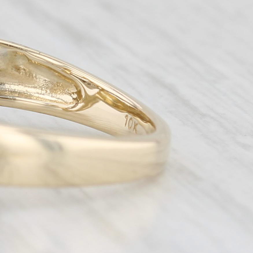 Light Gray 0.13ctw Diamond Abstract Heart Ring 10k Yellow Gold Size 7