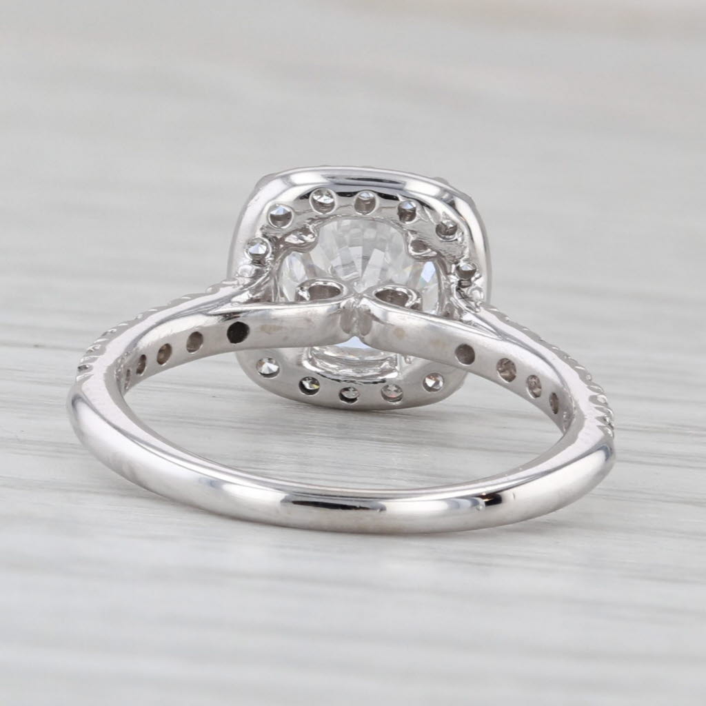 2.04ctw Lab Grown Diamond Halo Engagement Ring 14k White Gold IGI Gabriel & Co