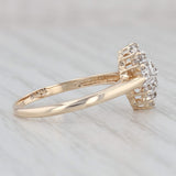 Light Gray 0.12ctw Diamond Cluster Engagement Ring 10k Yellow Gold Size 7