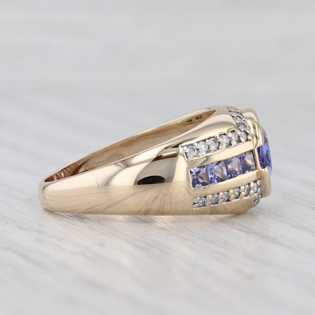 Light Gray 2.11ctw Tanzanite Diamond Ring 14k Yellow Gold Size 7.25