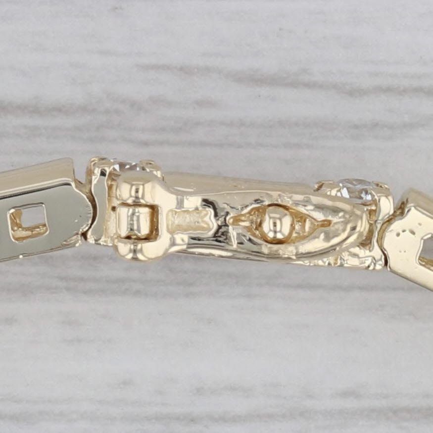 Gray 1ctw Diamond Tennis Bracelet 14k Yellow Gold 7" 2.8mm Bar Links