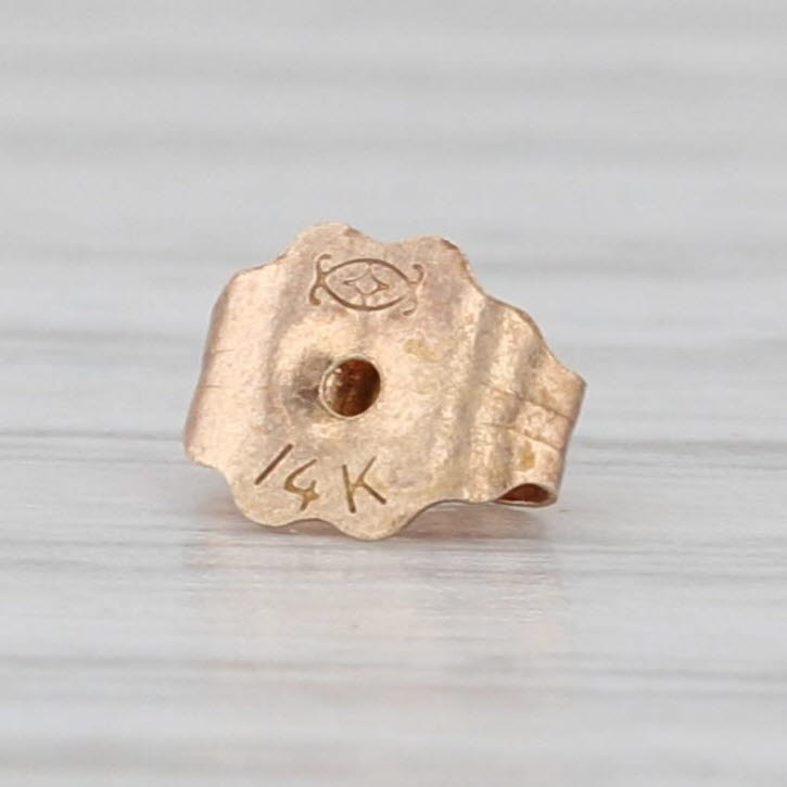 Bead Stud Earrings 14k Yelllow Gold 5.8mm Round Studs