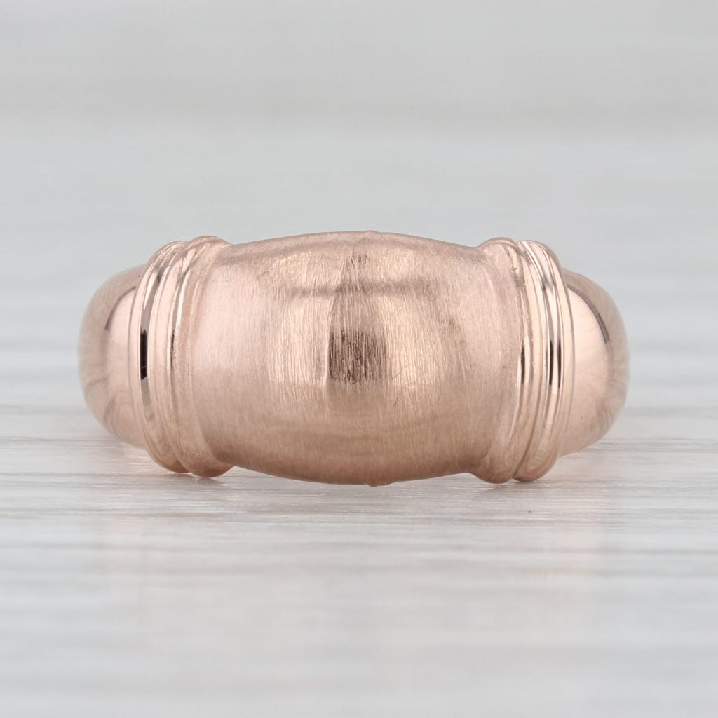 Brushed Beveled Ring 10k Rose Gold Size 7 Michael Anthony