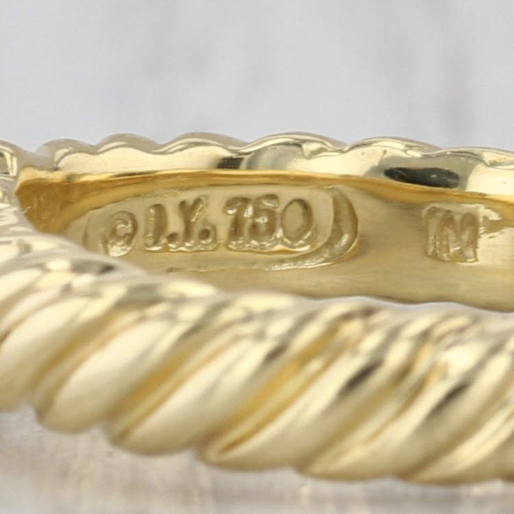 David Yurman 0.60ctw Pink Tourmaline Solitaire Ring 18k Yellow Gold Size 6