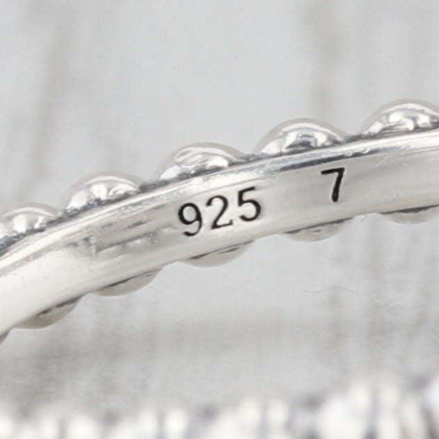 Lagos Caviar Spark Pave Diamond Ring Sterling Silver Size 7.25