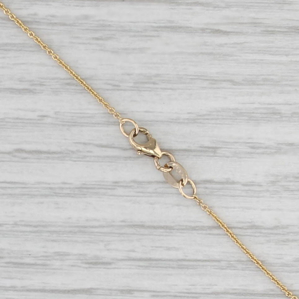 6.04ctw Garnet Flower Citrine Teardrop Pendant Necklace 14k Yellow Gold 18"