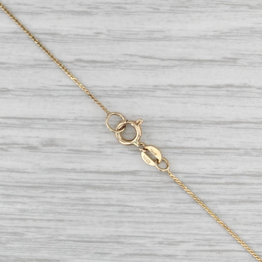 Teardrop Opal Lavalier Necklace 14k Yellow Gold 15.75" S-Link Chain