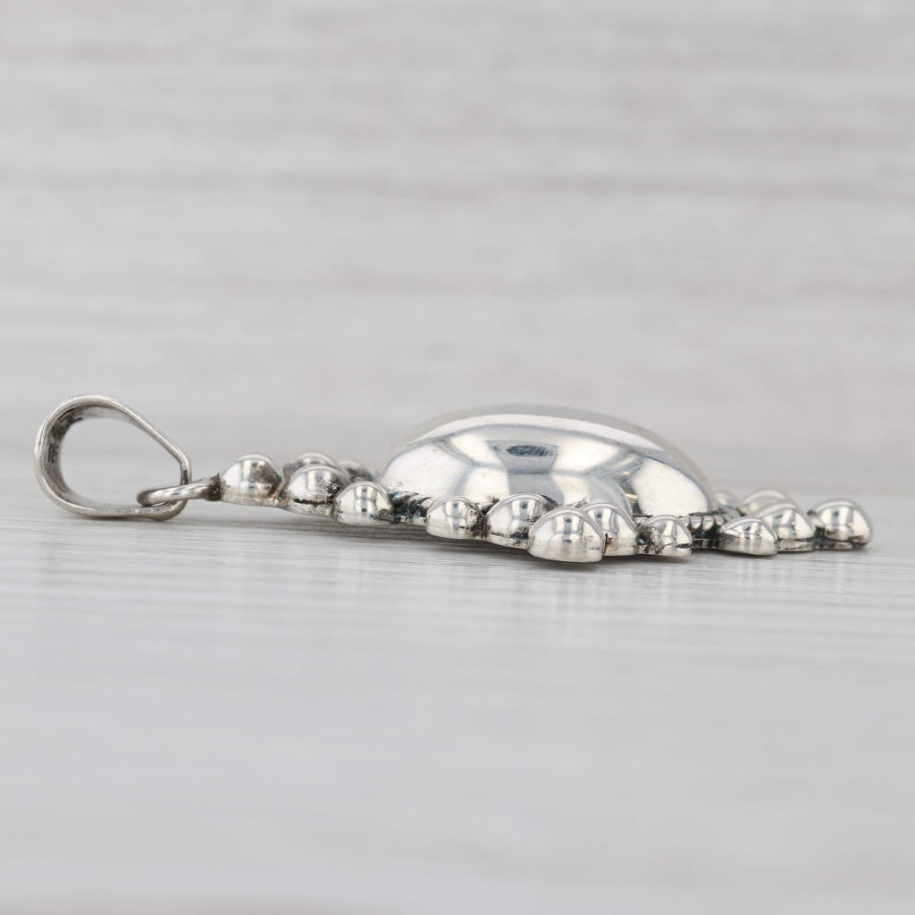 Vintage Large Bali Style Statement Pendant Sterling Silver