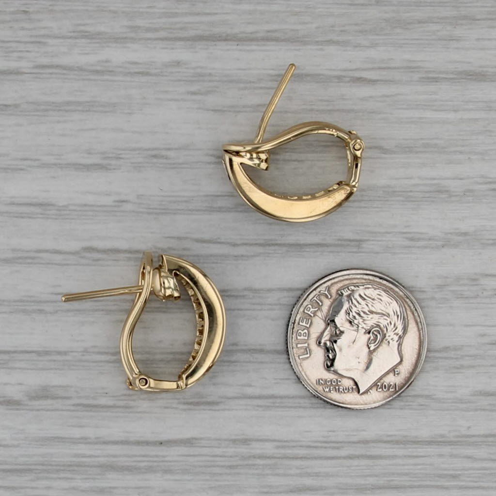 3.36ctw Blue Sapphire Journey Earrings 18k Yellow Gold Clip on or Pierced Option