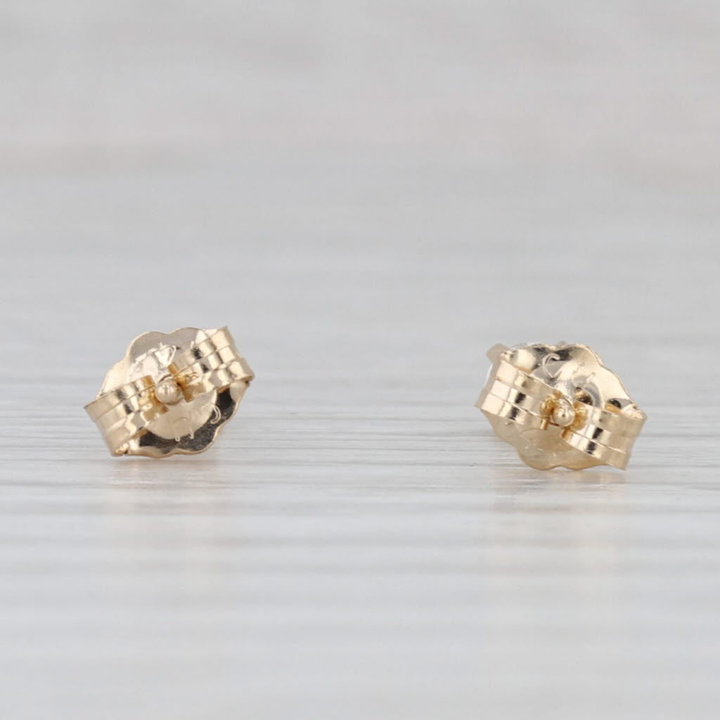 Light Gray 0.22ctw Round Brilliant Diamond Stud Earrings 14k Yellow Gold Solitaire Studs