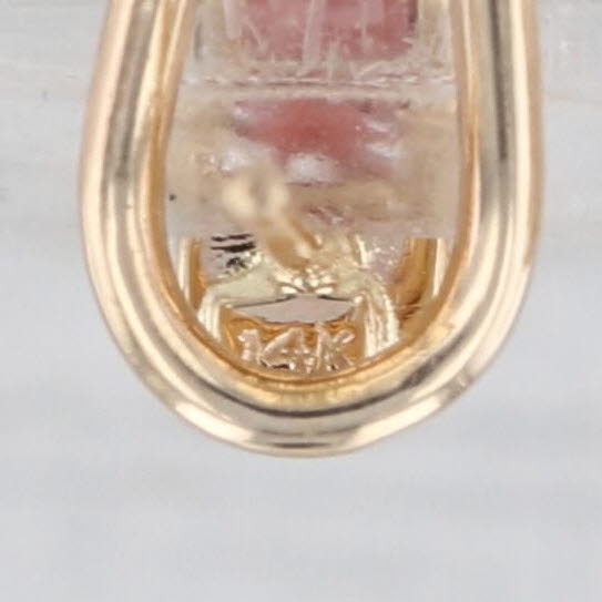 2ctw Garnet Half Hoop Drop Earrings 14k Yellow Gold Omega Backs