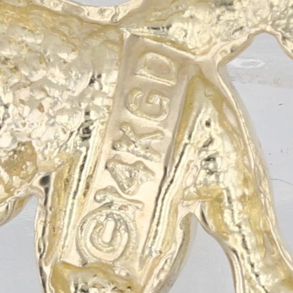 Detailed Frog Pendant 14k Yellow Gold