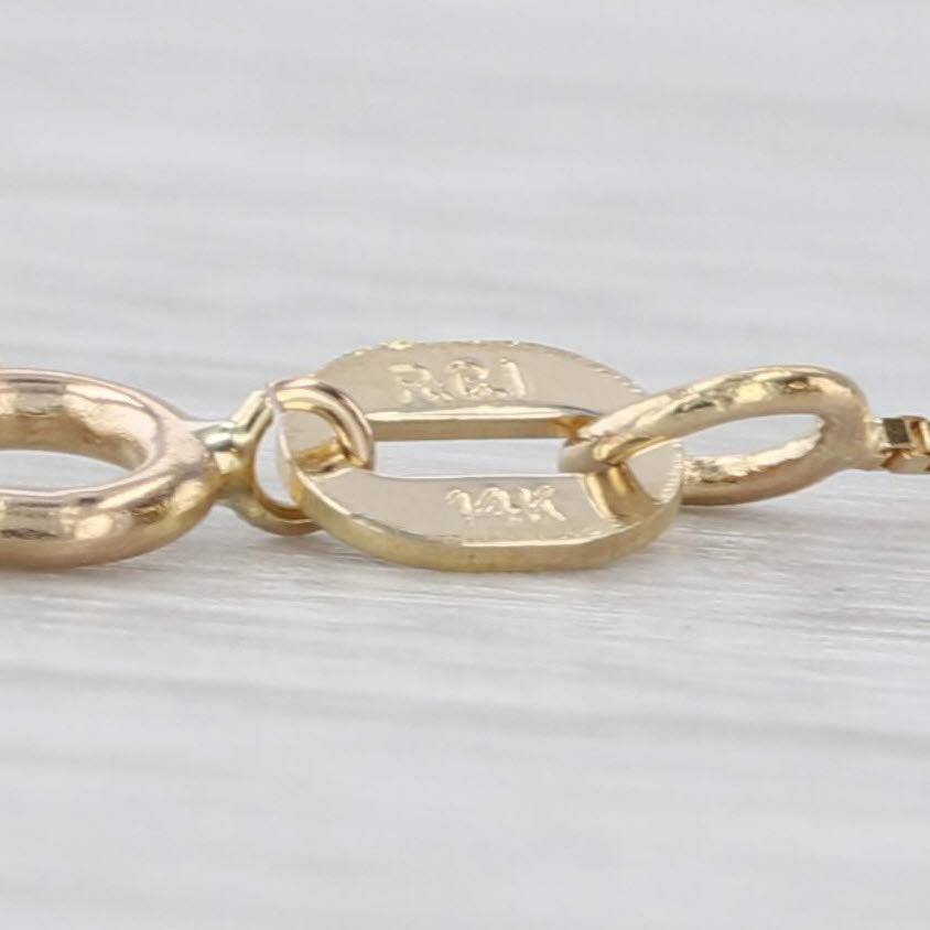 Cable Chain Necklace 14k Yellow Gold 18" 0.7mm
