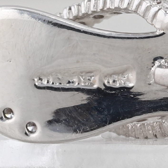 Roberto Coin Flip Flop Pendant Necklace 18k White Gold 16" Cable Chain