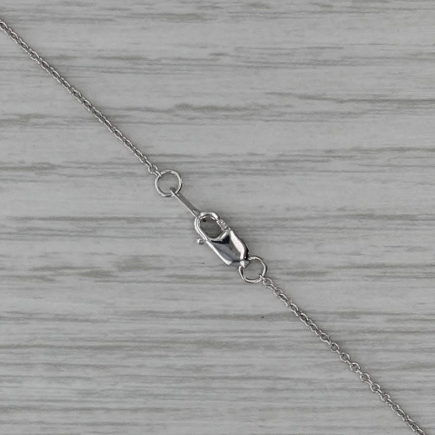 18"1mm Cable Chain Necklace 14k White Gold