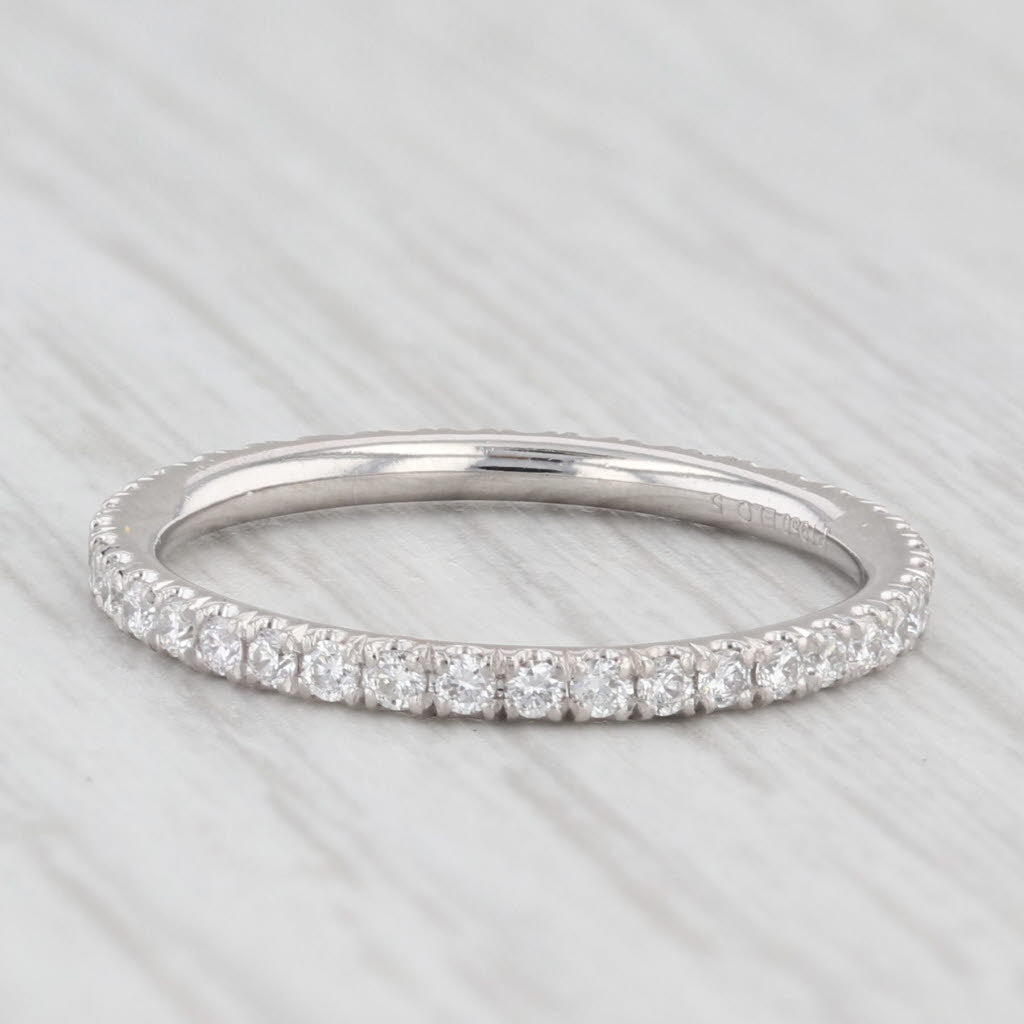 Light Gray 0.40ctw Diamond Eternity Band 950 Platinum Stackable Anniversary Wedding Ring