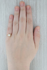 Vintage Cultured Pearl Solitaire Ring 10k Yellow Gold Size 6.25
