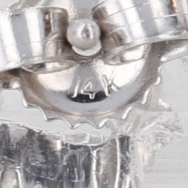 0.18ctw Diamond Horseshoe Stud Earrings 14k White Gold Studs Good Luck Western