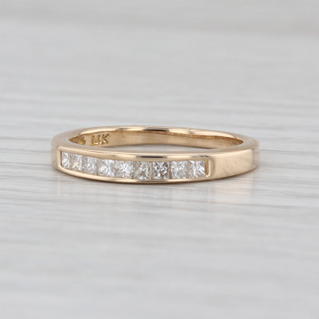 0.35ctw Diamond Wedding Band 14k Yellow Gold Stackable Anniversary Ring Size 5.5
