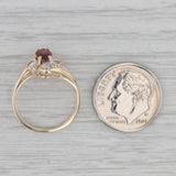 0.76ctw Garnet Marquise Diamond 10k Yellow Gold Size 4.25 Ring