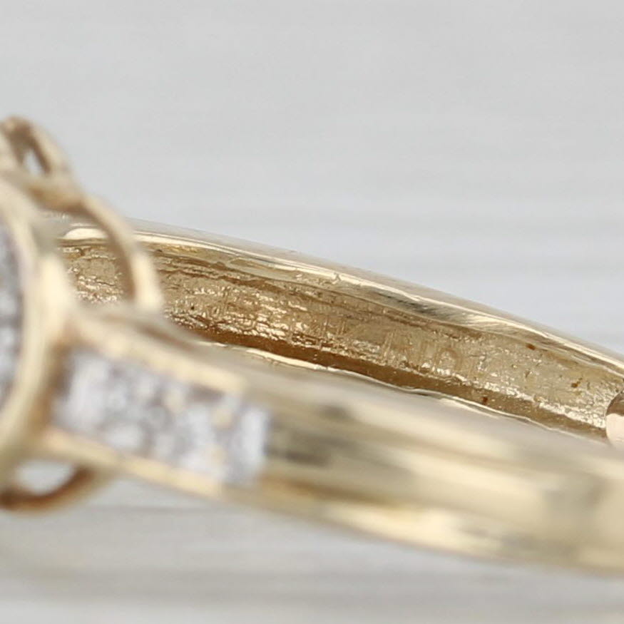 Gray 0.62ctw Champagne Diamond Engagement Ring 14k Yellow Gold Size 4