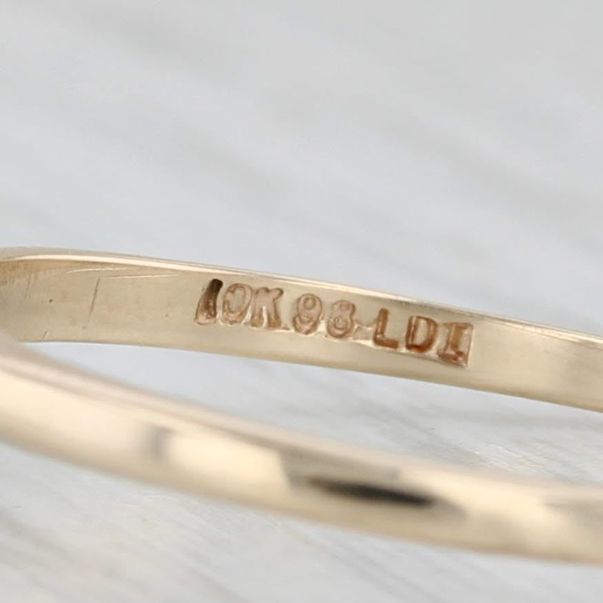 Light Gray 0.45ctw Diamond Cluster Engagement Ring 10k White Yellow Gold Size 8 Vintage