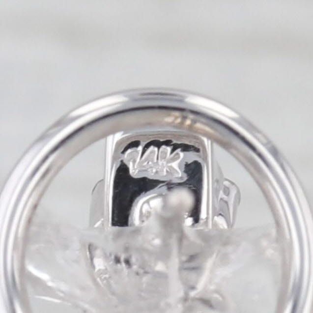 0.94ctw Diamond J-Hook Earrings 14k White Gold Drops Omega Backs